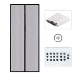 rideau moustiquaire porte maille fine polyester auto fermeture clips noir blanc moderne