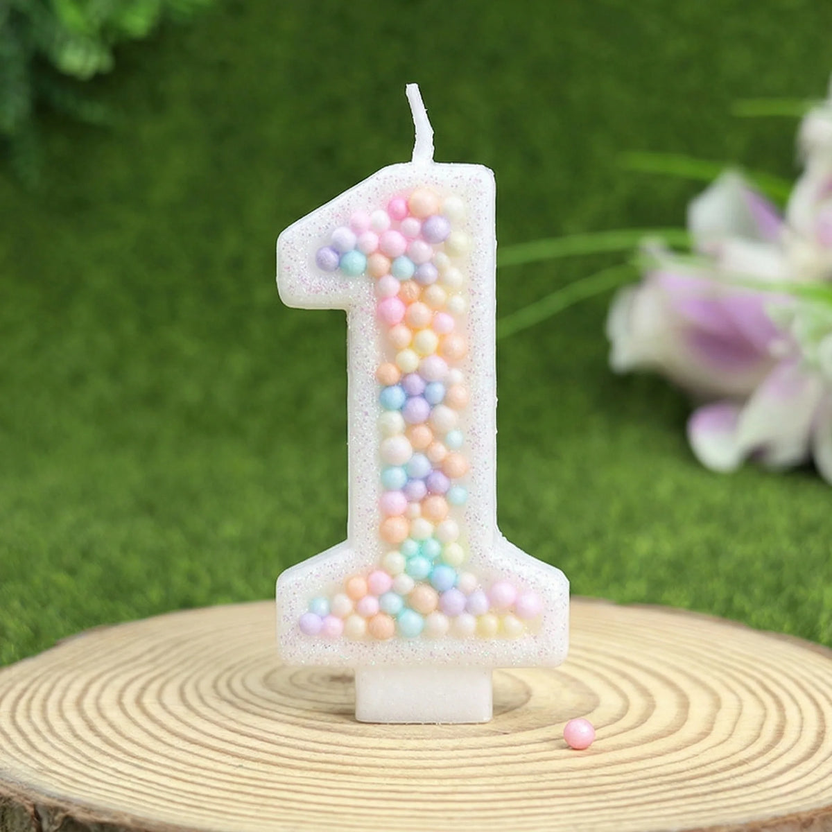 bougies numérales colorées blanc pastel anniversaire gâteau décoratives cire paraffine fixations invisibles set couteau