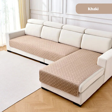 housse canapé angle tissu géométrique moderne protection salon fauteuil gris marron beige grande taille