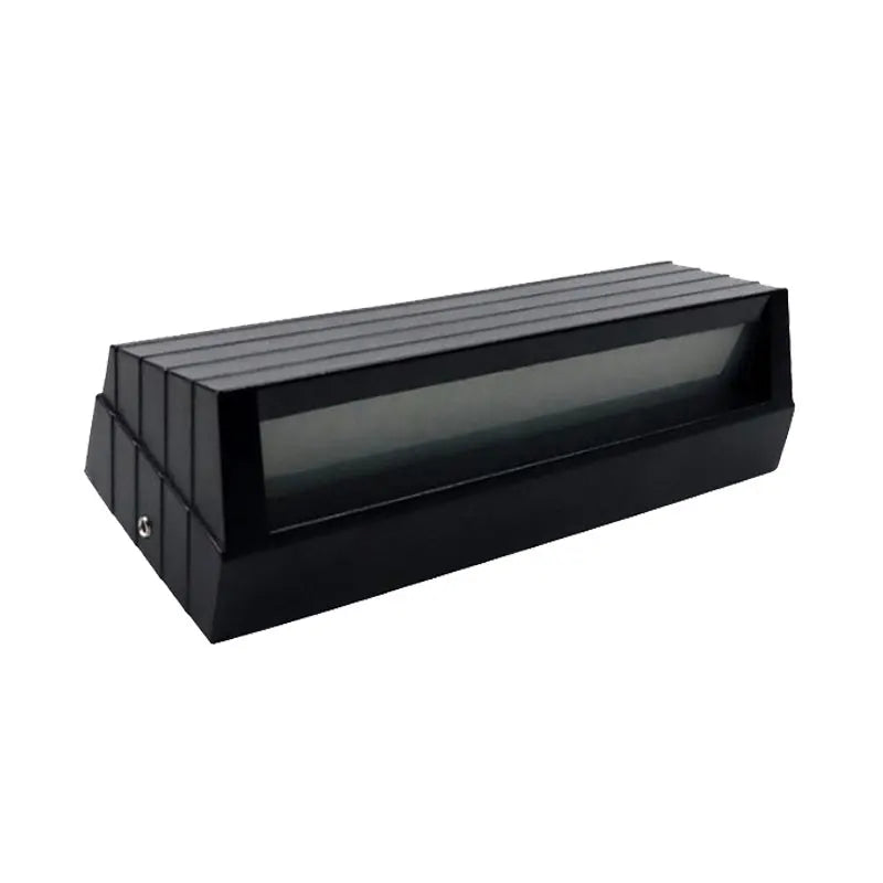 applique murale moderne aluminium noir rayures horizontales lumiere led exterieure