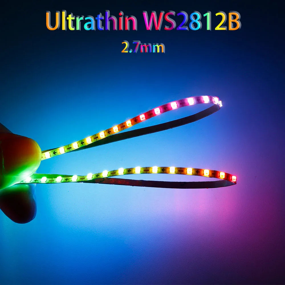 ruban led flexible multicolore moderne 160 led double face 5v 12v rgbic ws2812