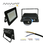 projecteur led moderne extérieur noir mat 110v 220v 10w 20w 30w 50w 100w certifié