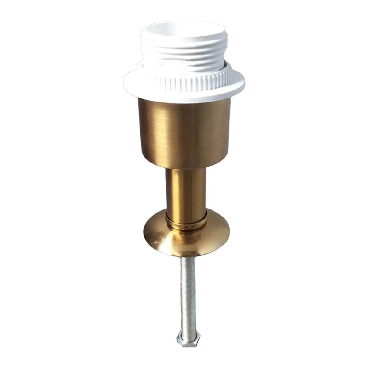 base lampe table blanc doré finition brillante classique vis fixation métal e27