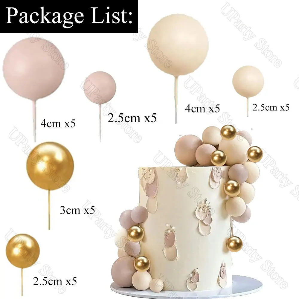 décorations gâteau boules vertes dorées mariage anniversaire moderne élégant festive enfants noël
