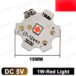 diodes led blanc rouge vert bleu moderne 19mm 1w 5v 300ma 120lm