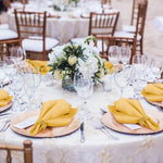 anneaux serviette dorés métal moderne élégants set 12 anneaux décoration table événements
