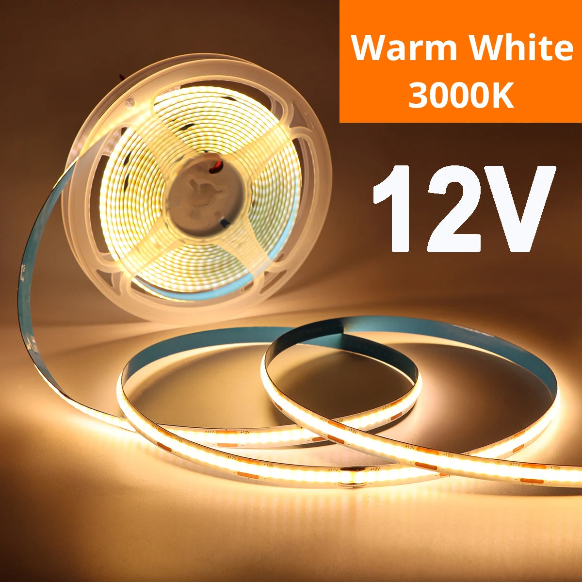 ruban led blanc moderne adhésif 12v 320leds toujours allumé alimentation centralisée éclairage chambre