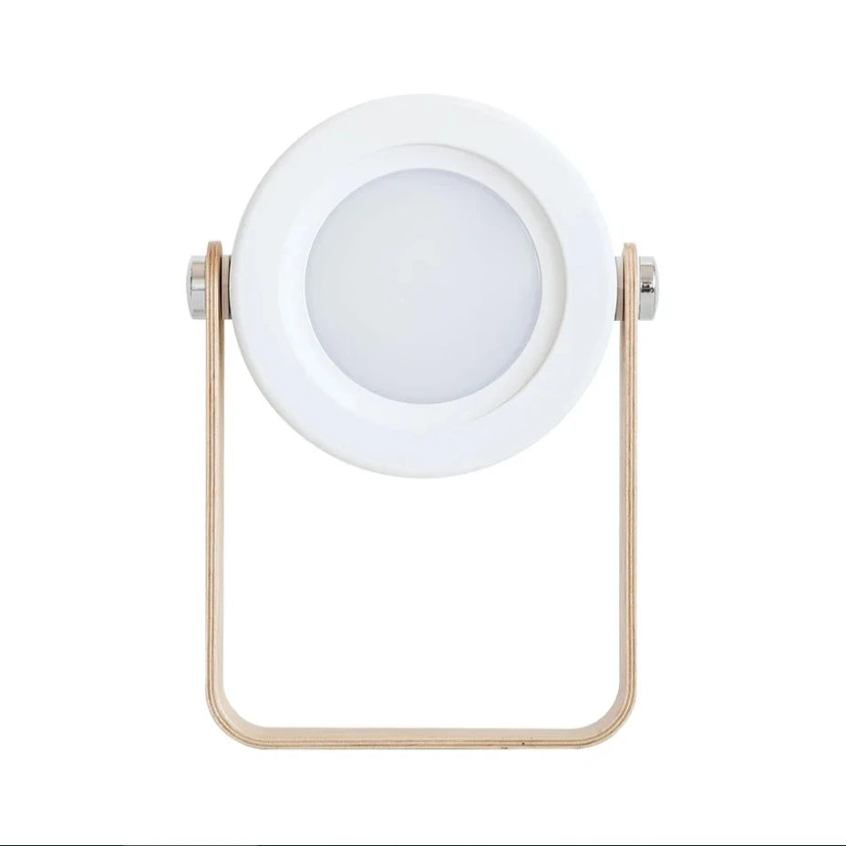 lampe table led rechargeable pliante manche bois blanc minimaliste toucher interrupteur usb