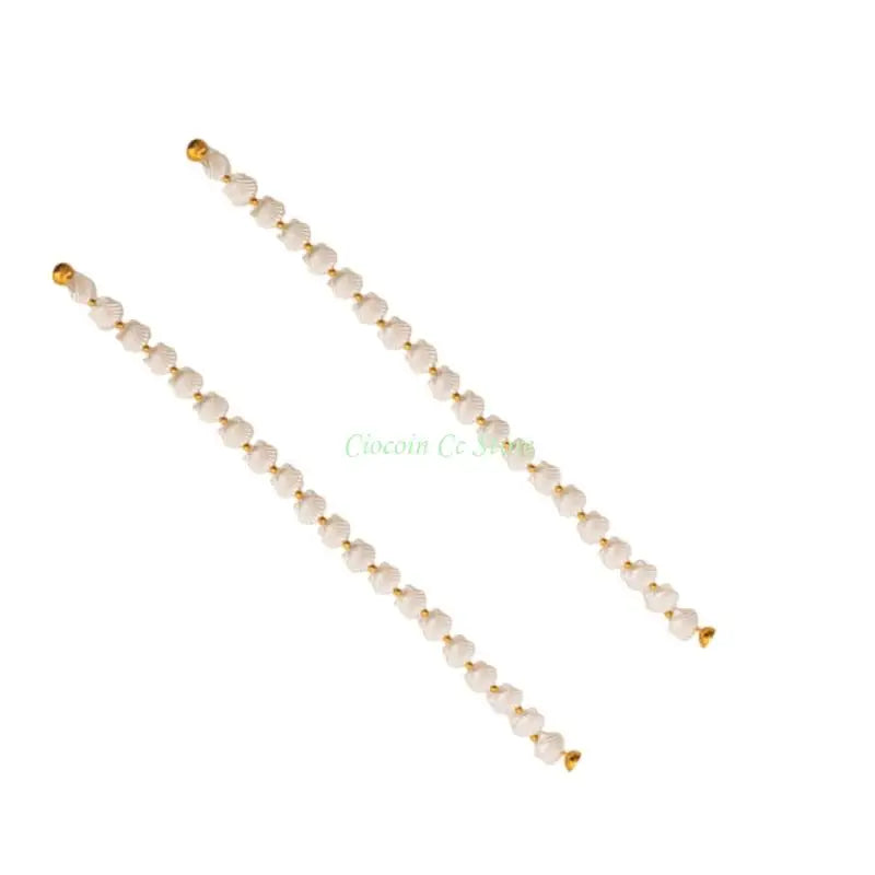 bracelet magnétique coquillage blanc doré élégant chic bohème fixations aimants robustes decoration interieur