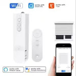 moteur store roulant blanc moderne adhésif boutons stop open close timer voice remote bluetooth