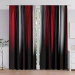 rideau polyester multicolore rayures horizontales moderne opacité blanc rouge noir gris 75x166cm 105x230cm 130x210cm
