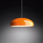 lustre suspendu bois blanc noir orange moderne câble opacité salle manger lumière