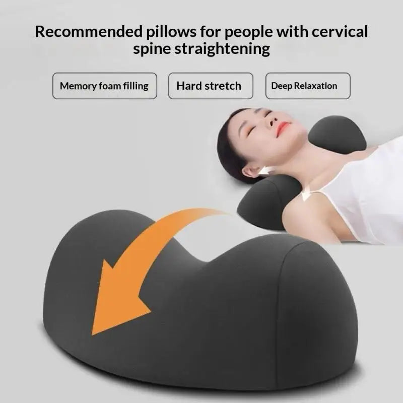 coussin cervical forme mousse mémoire forme housse amovible couleur noir rose gris doux massage