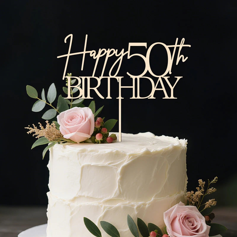 décoration gâteau bois lettres motifs festifs anniversaire mariage noël saint valentin classique fleurs dorure