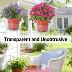 support plante suspendue transparent moderne rainuré chaîne métallique jardin décoration fleur