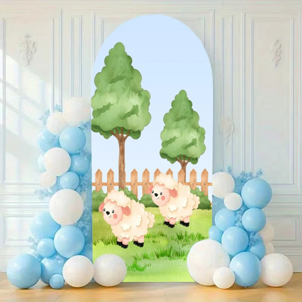 panneau décoratif animaux illustration cartoon clips enfants rouge vert bleu blanc
