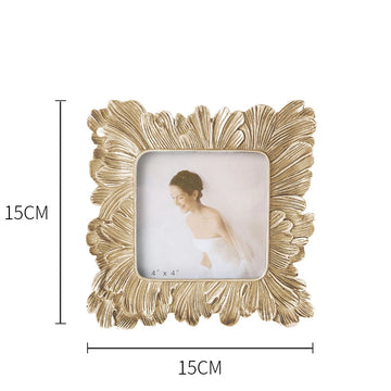 cadre photo or argent feuillages relief classique baroque 4x6 5x7 6x8