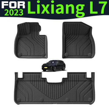 tapis sol voiture noir rayures horizontales moderne tpe protection avant arrière coffre