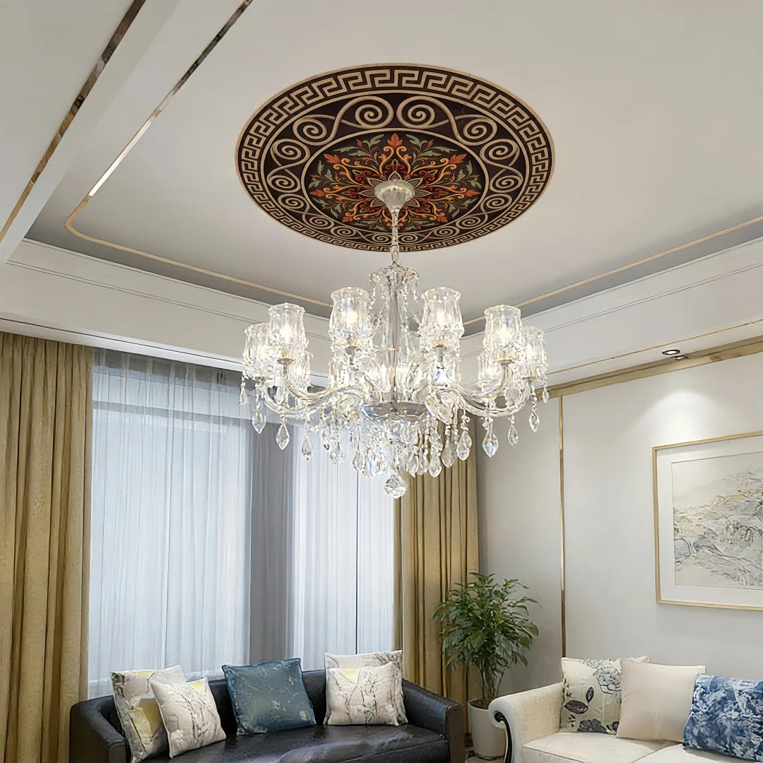 décor autocollant doré ornements floraux motifs géométriques classique 60cm 80cm