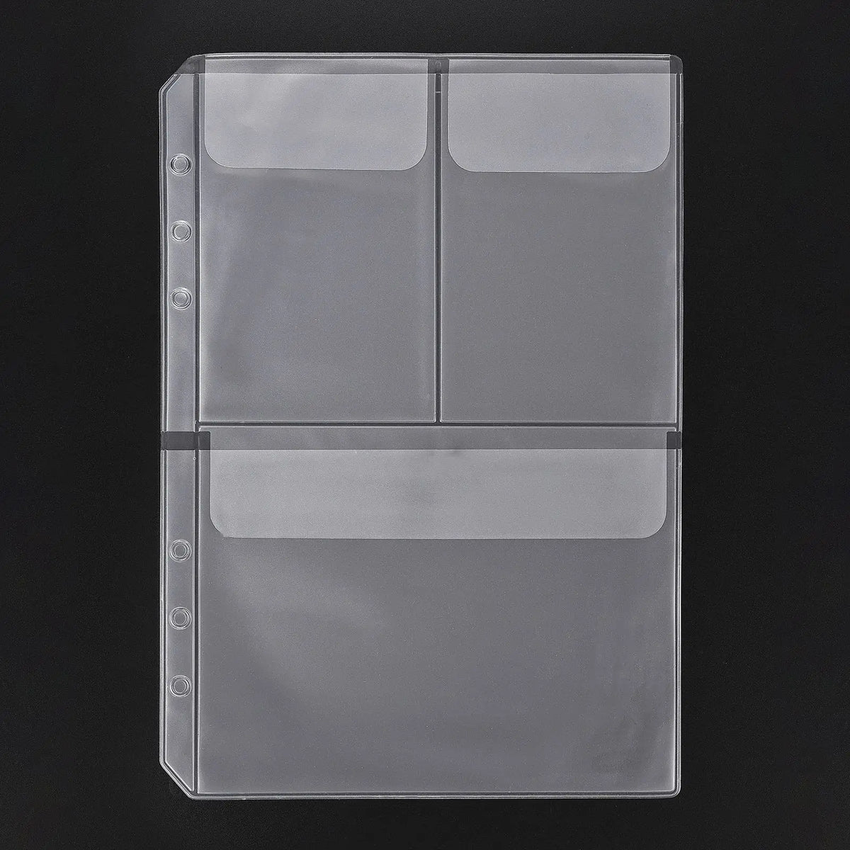 album scrapbooking pochettes transparentes anneaux métalliques rangement diy estampage modernes cartes imprimées plastique lisse