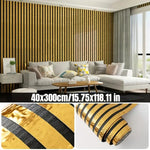 sticker mural auto adhésif texture miroir noir blanc rayures horizontales moderne autocollant