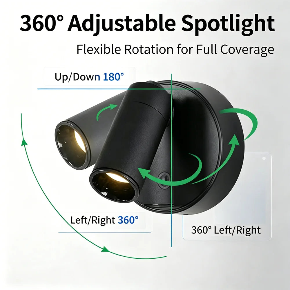 lampe murale spot magnétique rechargeable led noir moderne vis usb rechargement