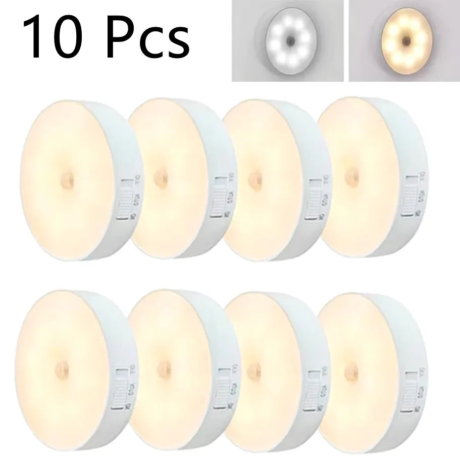 veilleuse led rechargeable sensor night lamp adhésive blanche moderne chambre sans interrupteur flux lumineux