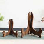 support gâteau rond bois naturel moderne visibles marron foncé minimaliste thé blanc expositoriaux