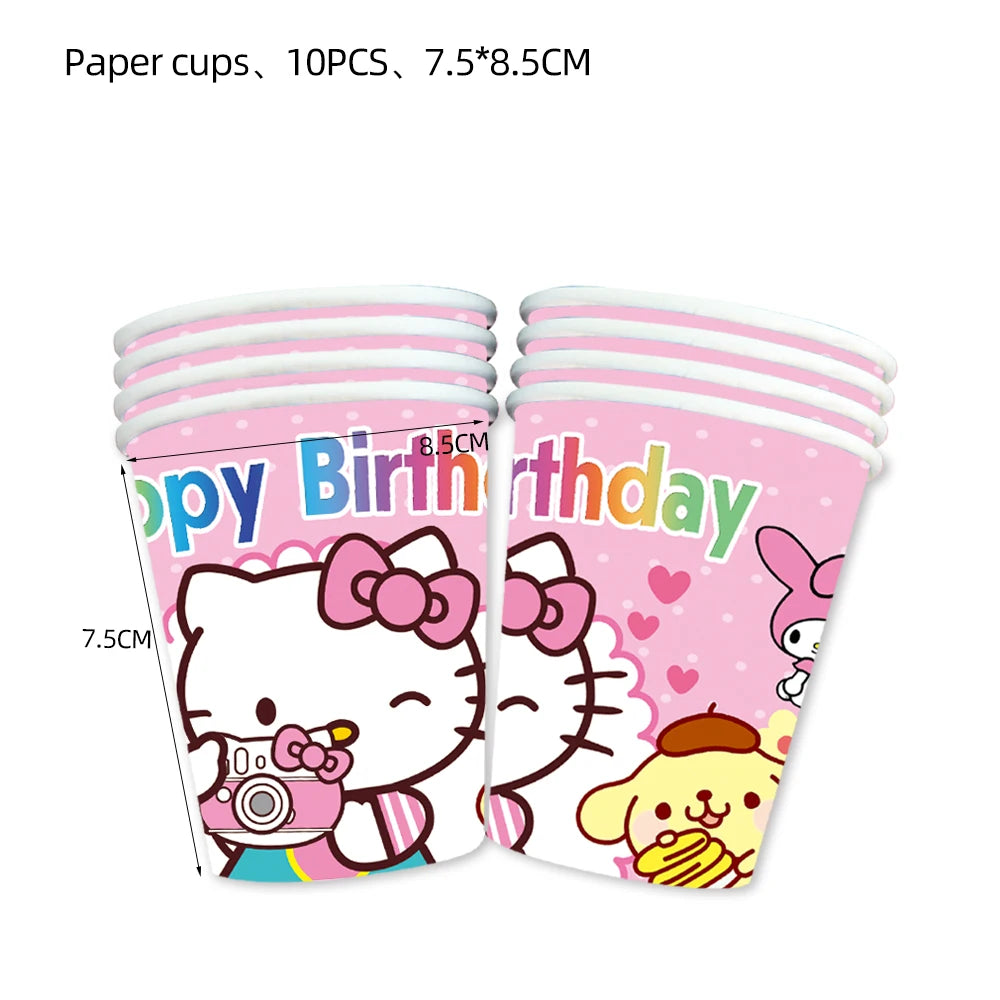 Assiette Hello Kitty avec motif chat