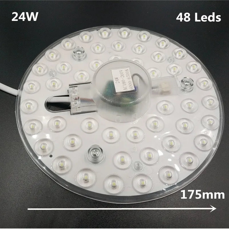 plaque led moderne blanc connecteur câbles 12w 18w 24w 36w