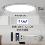 plafonnier led moderne minimaliste noir blanc flux lumineux 2000 82000 télécommande monté surface