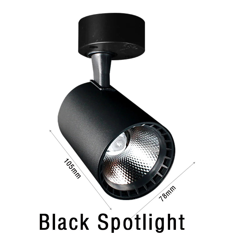 éclairage rail spot lumineux led noir blanc moderne télécommande 16 couleurs acier poli.gca