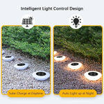 lumière solaire led moderne autoadhésive extérieure blanc ip65 12vacs 4pcs 8pcs