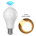 ampoule led e27 blanc moderne capteur mouvement infrarouge intelligent lumière chaude auto interrupteur
