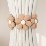 rideaux polonais bohèmes coton fleuri élastiques anneaux boucles moderne chambre enfant decoration maison