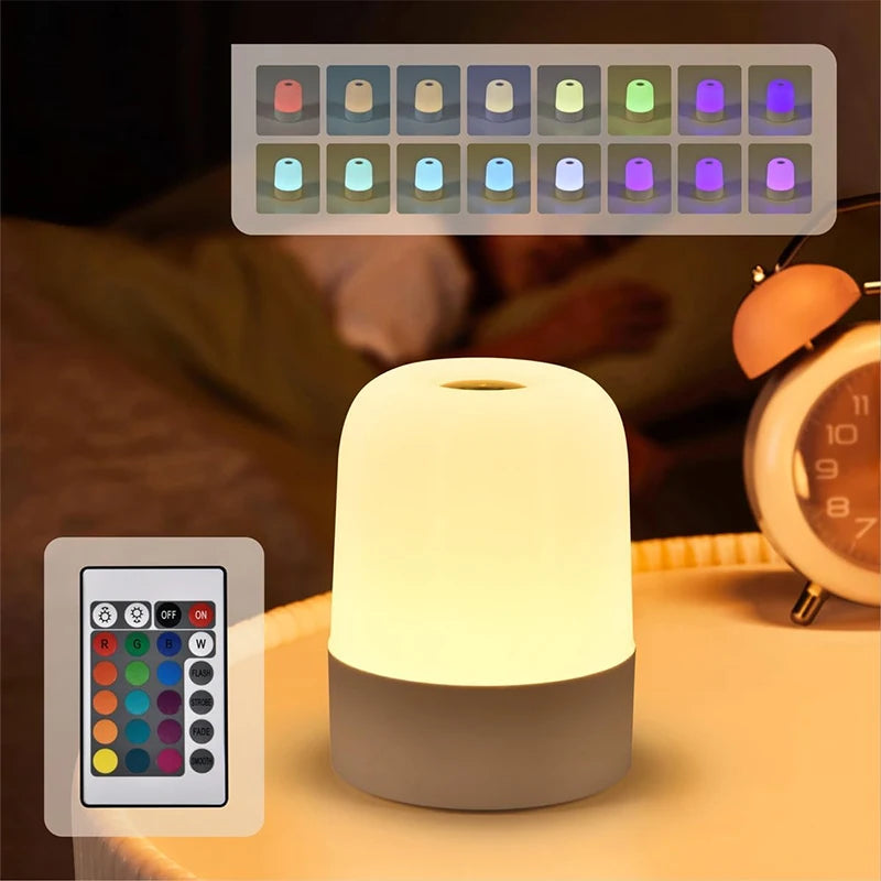 lampe table tactile rechargeable 16 couleurs blanc gris moderne sans fil