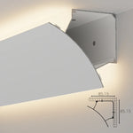 lampe murale moderne blanc plat lisse surface montée éclairage intérieur led aluminium
