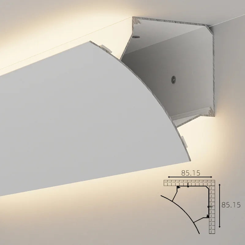 lampe murale moderne blanc plat lisse surface montée éclairage intérieur led aluminium
