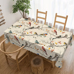 nappe imperméable moderne oiseaux printemps cuisine maison 140x200cm polyester blanc multicolore