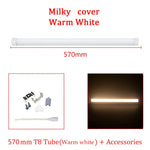 tube led blanc mat moderne éclairage intérieur cuisine garage clips montage