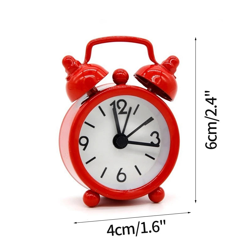 horloge réveil classique aiguille multifonction alarme table couleur variée poignées métalliques chiffres noirs simple