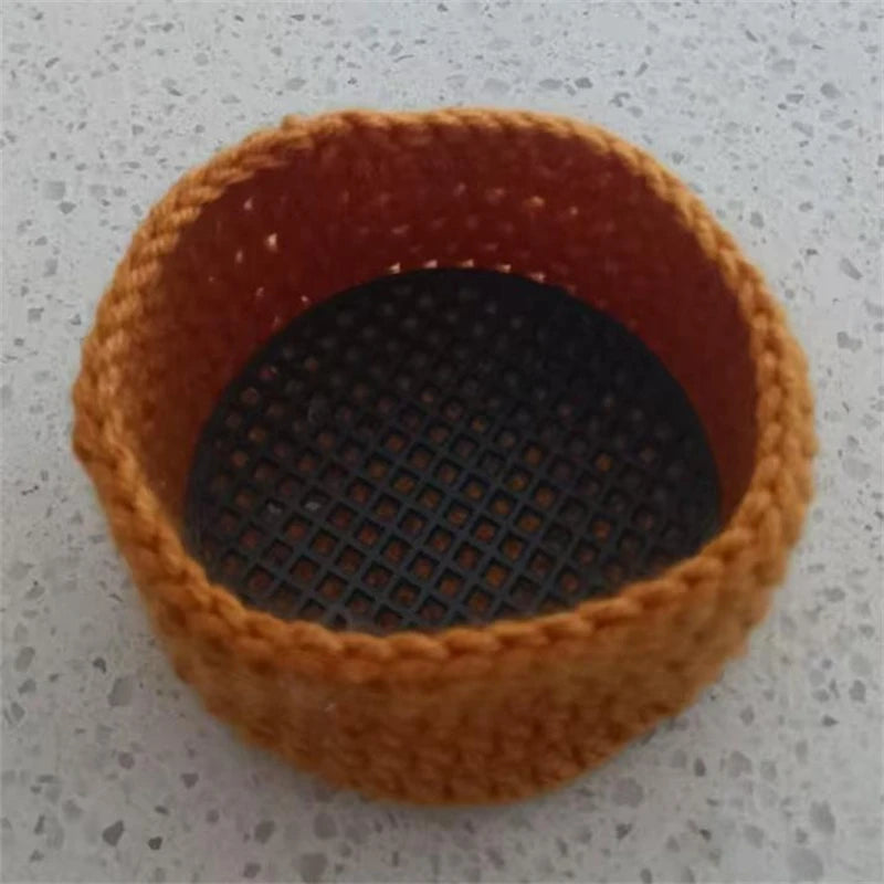 coasters multicolores fleurs crochet tapis ronds artisans decoration table respectueux environnement