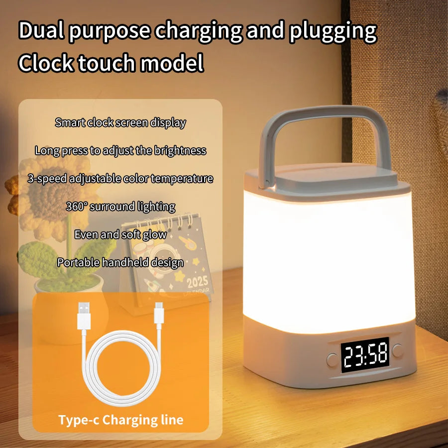 lampe portable rechargeable veilleuse télécommande gris blanc protection yeux chambre enfant sommeil
