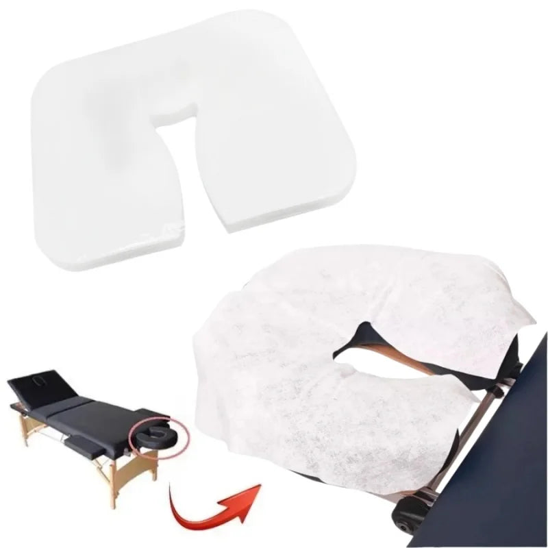 masque facial jetable blanc tissu non tissé absorption rapide hygiène confort 35x28cm