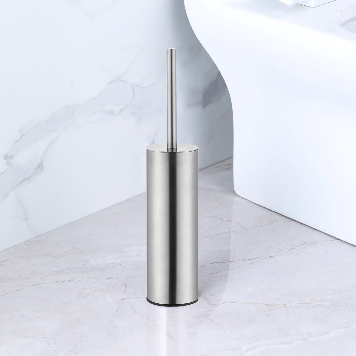 brosse wc inoxydable moderne blanche noire argent or support mural pieds