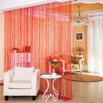 rideau franges perlées 100x200cm polyester transparent moderne salon décoration couleur argentée