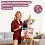 tableau peindre diy chats moderne peinture l'eau guide pinceaux toile opaques pop art decoration