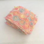 ruban polyester fleur rose bleu vert motif floral opacité décoratif fixation bricolage artisanat