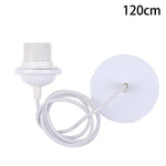 support lampe suspendue moderne minimaliste noir blanc rond lisse 50cm 80cm 120cm 200cm