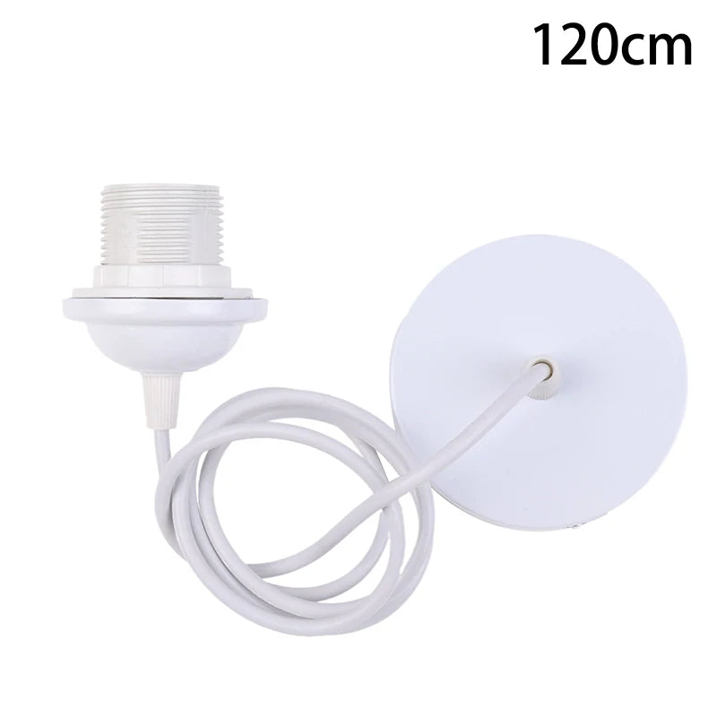 support lampe suspendue moderne minimaliste noir blanc rond lisse 50cm 80cm 120cm 200cm
